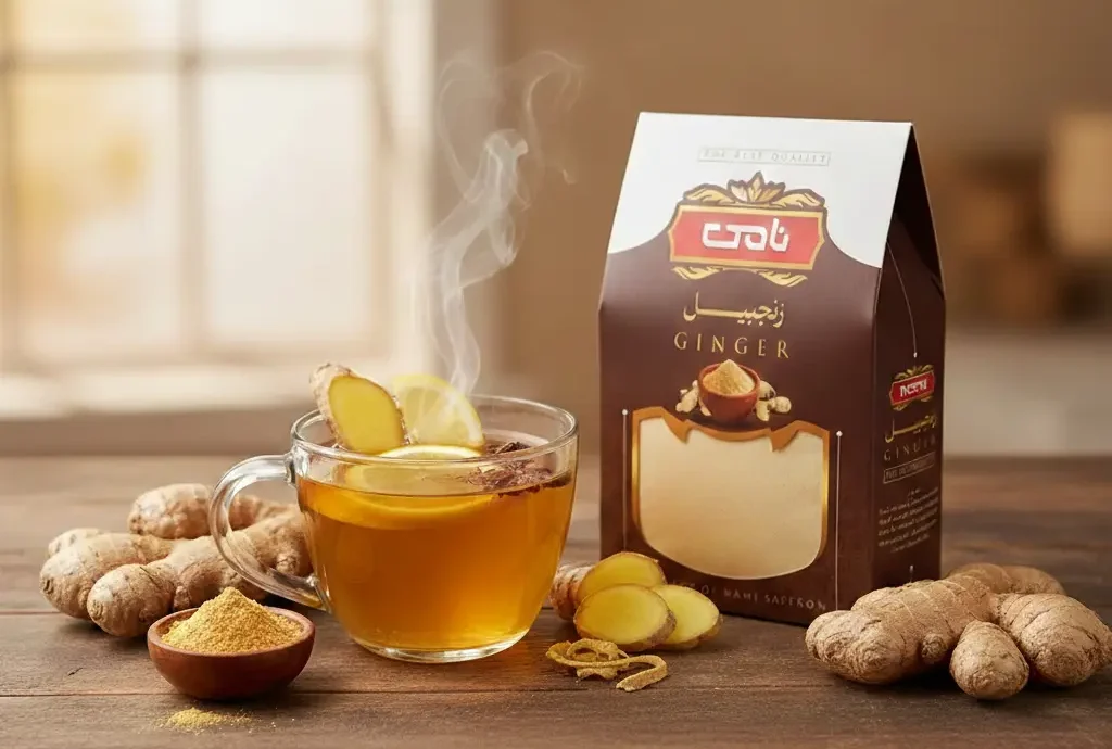 خواص پودر زنجبیل با آب جوش