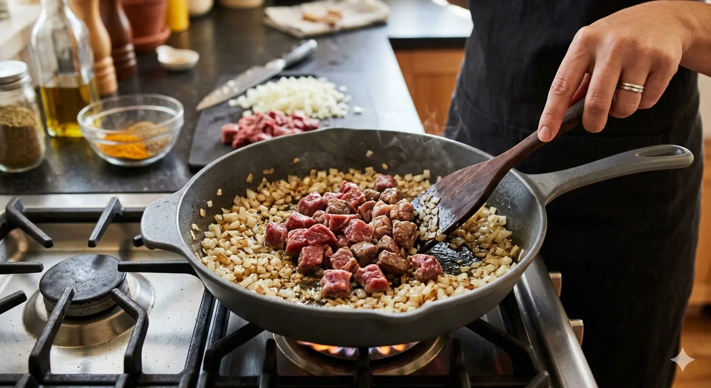مراحل تهیه خورش خلال بادام کرمانشاهی