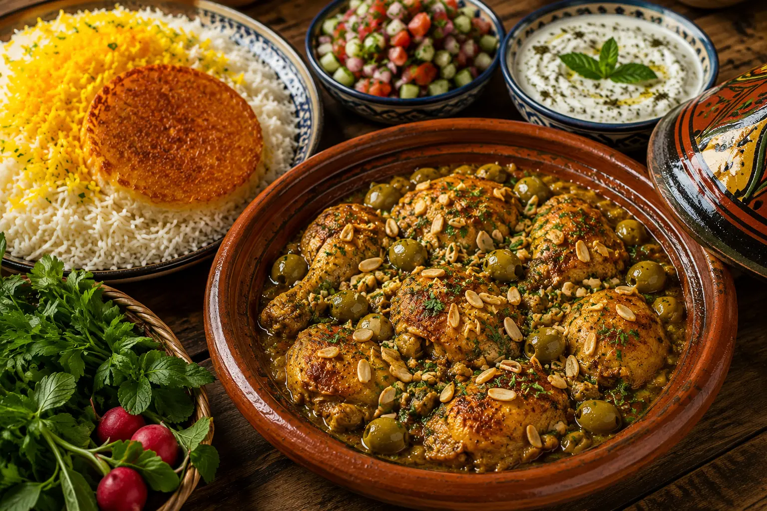 طاجین مرغ مراکشی