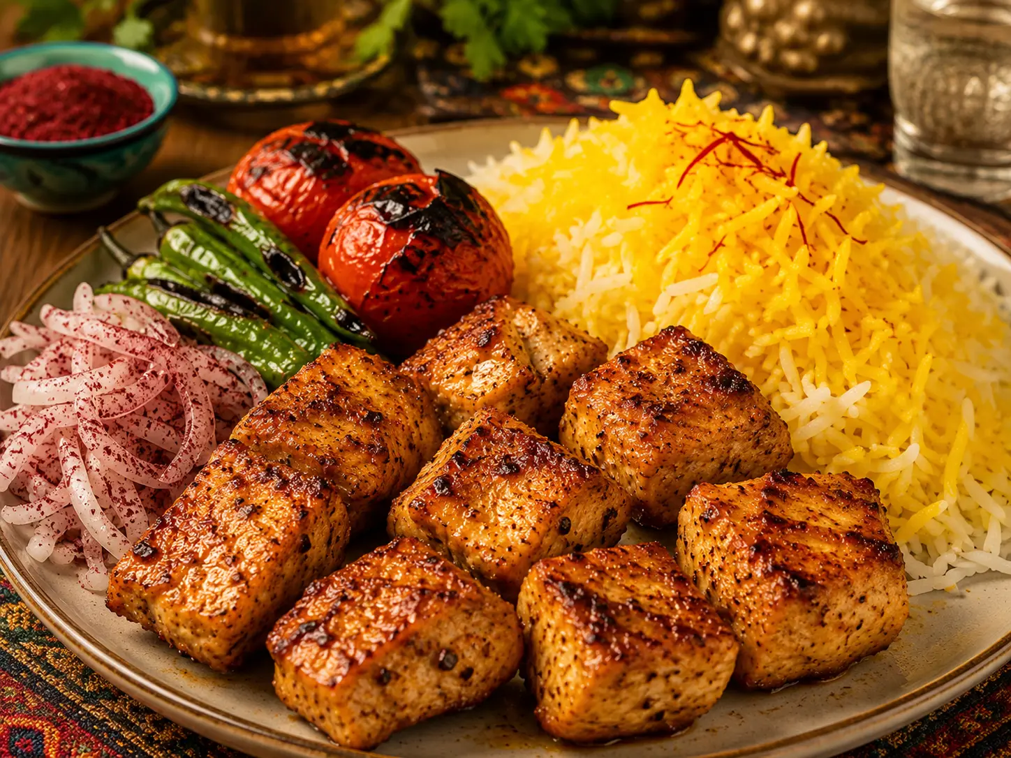 مرغ تابهای با ماست و پولبیبر