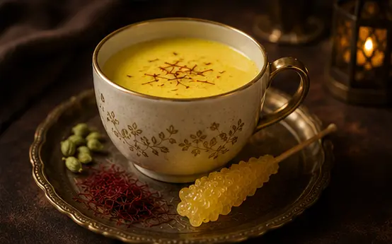شیر زعفران و هل