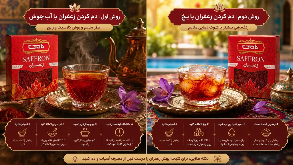 دم کردن زعفران