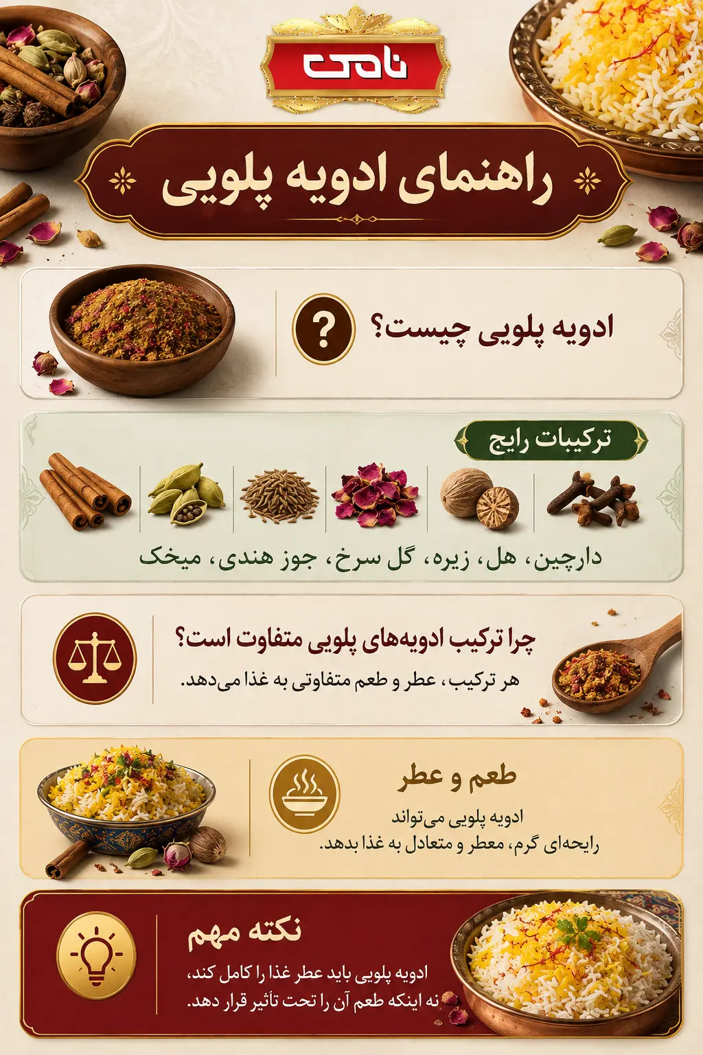 اینفوگرافی ادویه پلویی